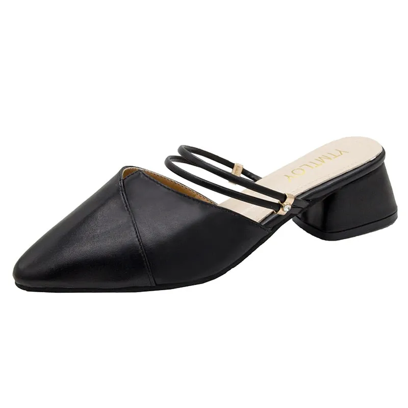 Party Women Mules Slipper Pointed Toe Sandals