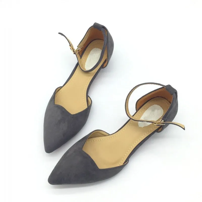 Sexy Women Buckle Strap Low Heels Pumps