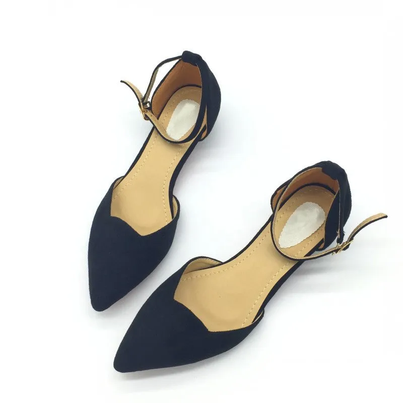 Sexy Women Buckle Strap Low Heels Pumps