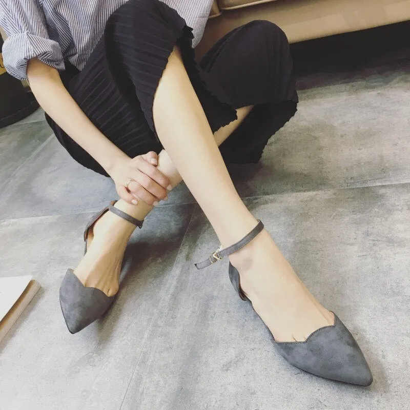 Sexy Women Buckle Strap Low Heels Pumps