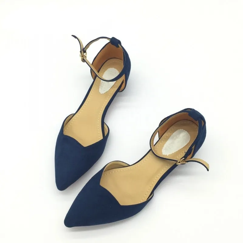 Sexy Women Buckle Strap Low Heels Pumps