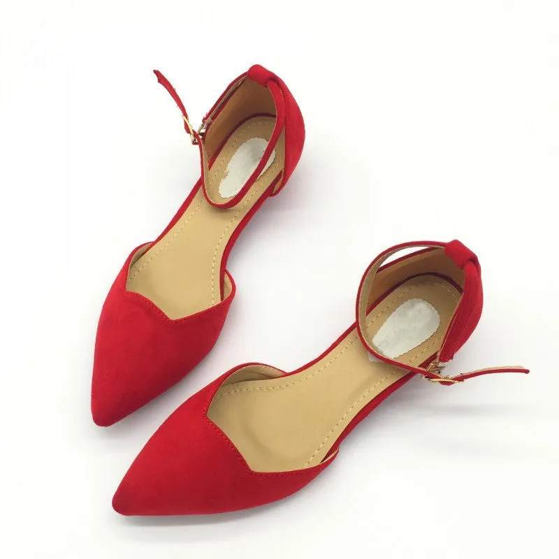 Sexy Women Buckle Strap Low Heels Pumps