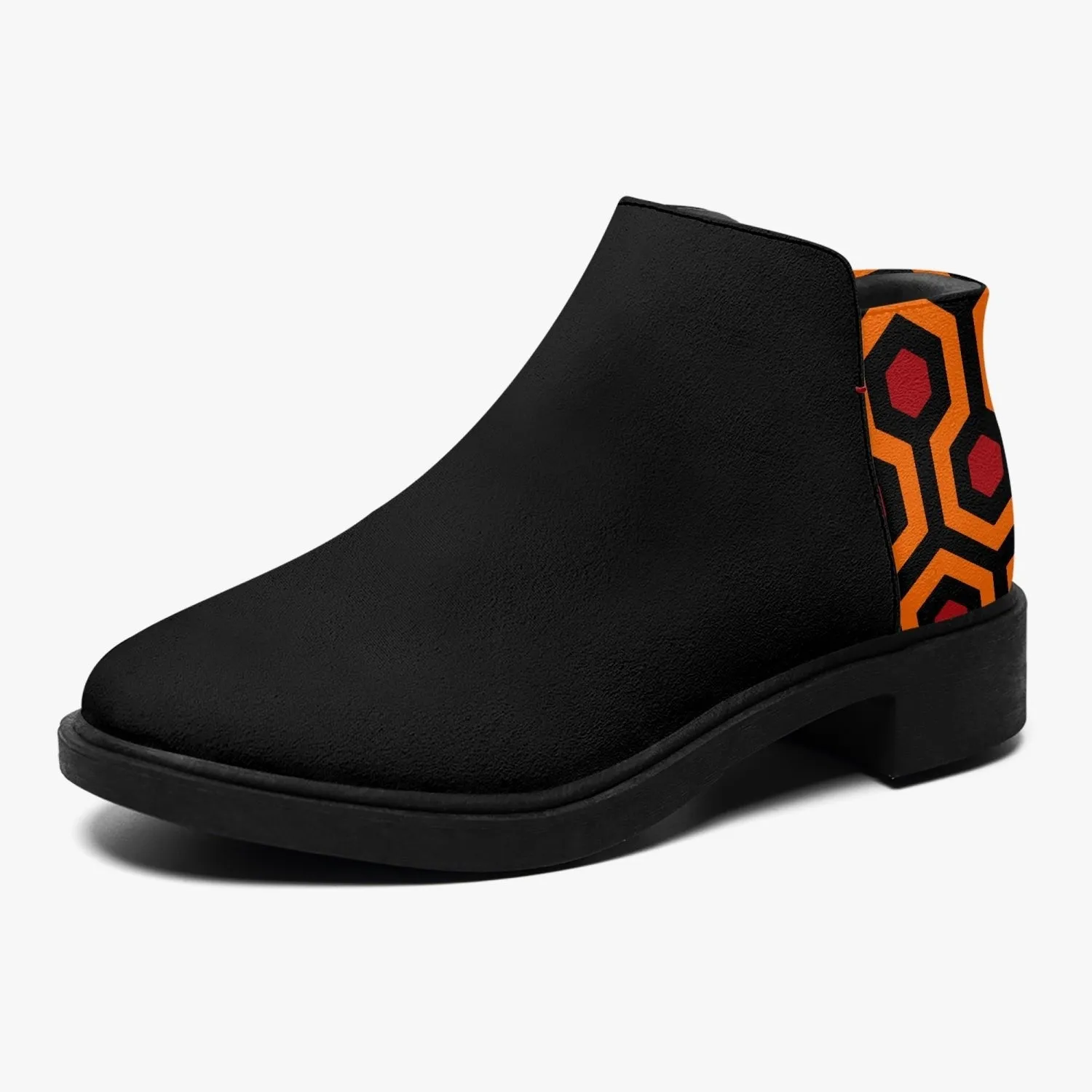 The Shining overlook Hotel Pattern Ankle Zipper Boots