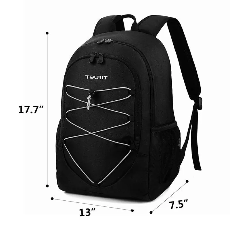 TOURIT 28 Cans Soft Sided Cooler Backpack Insulated Leakproof Backpack Cooler Large Capacity Cooler Bag, Black