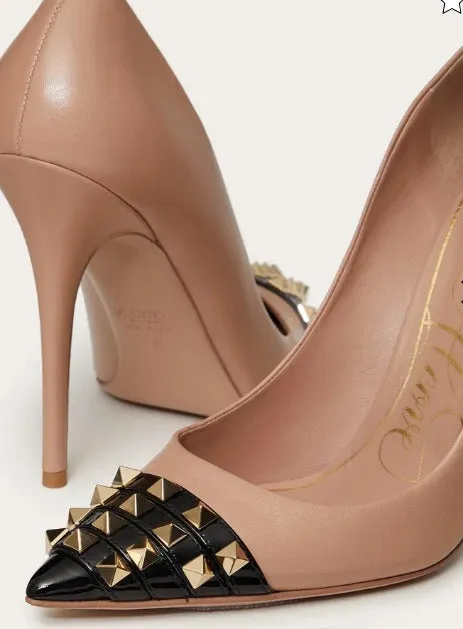 VAENTINO GARAVANI - Rockstud studded toecap pointed-toe pumps