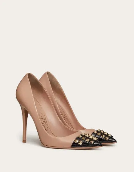 VAENTINO GARAVANI - Rockstud studded toecap pointed-toe pumps