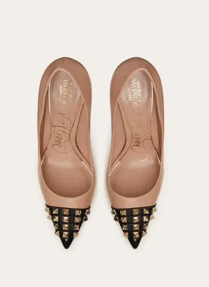 VAENTINO GARAVANI - Rockstud studded toecap pointed-toe pumps