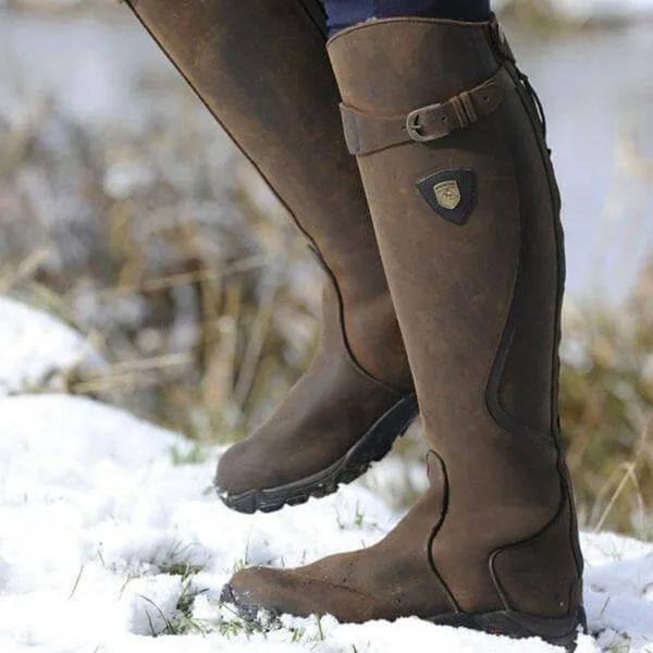 Waterproof Leather Winter Riding Boots